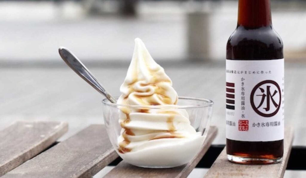ice cream and soy sauce