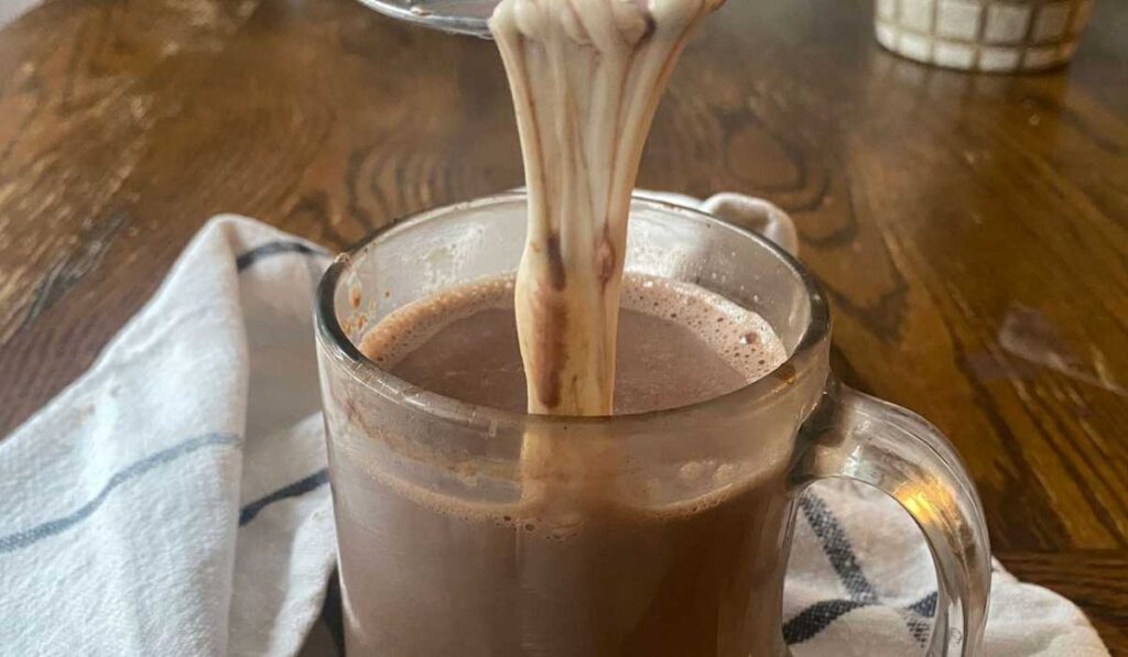 weird food combination - hot chocolate and cheese