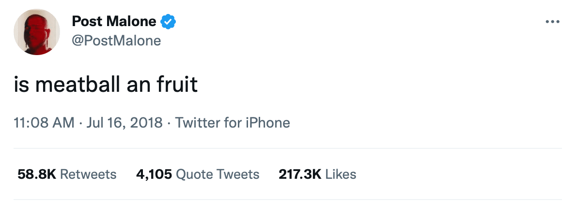 Post Malone tweet