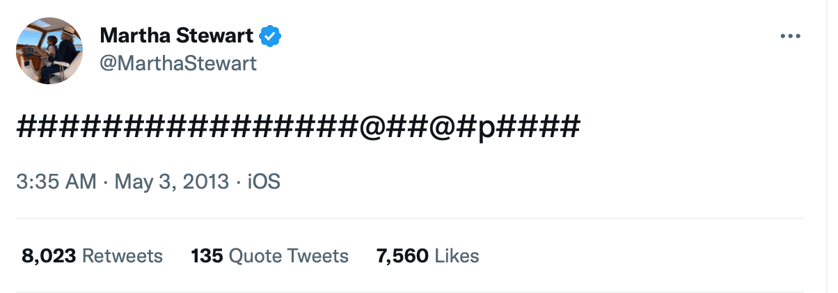 Martha Stewart tweet