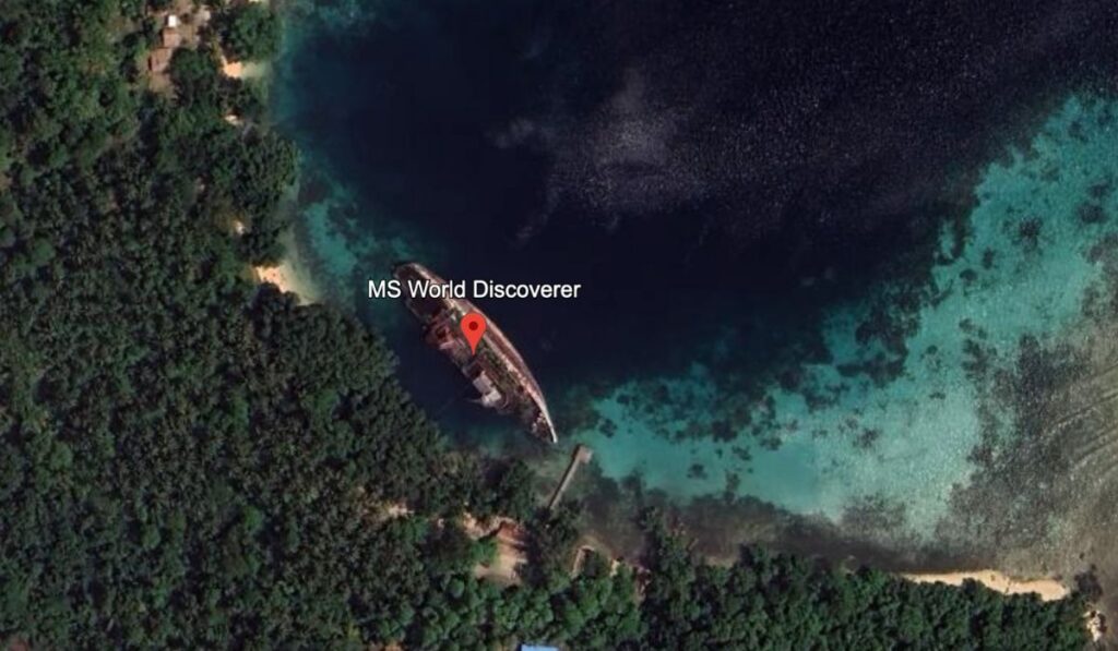 MS World Discoverer shipwreck