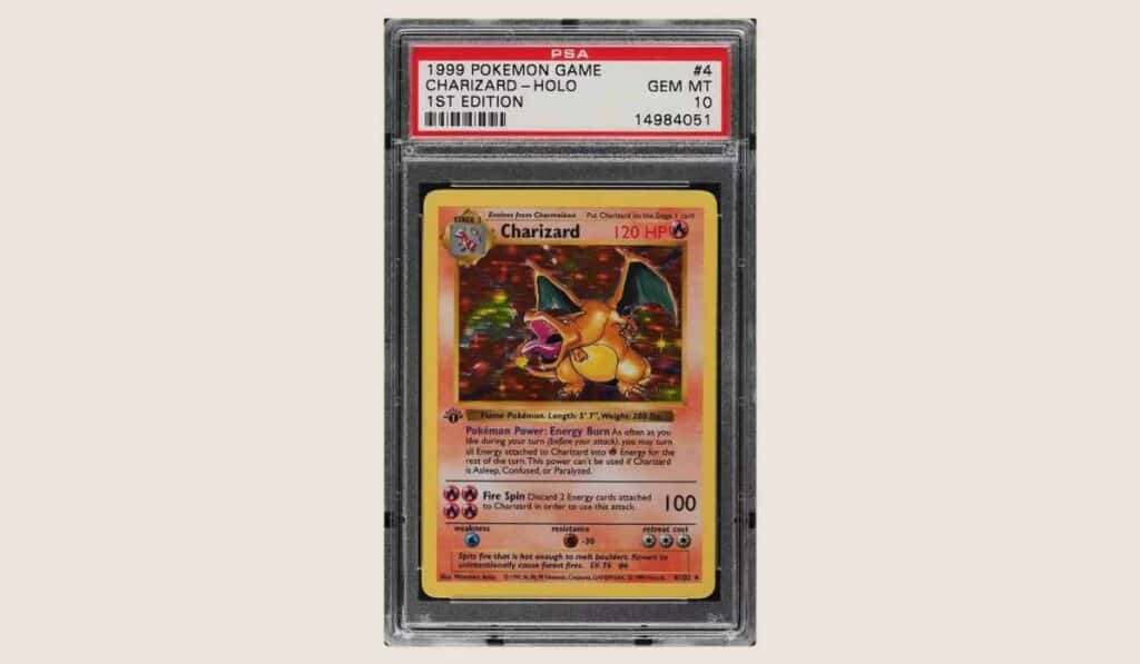 A First Edition Charizard Pokémon Card - expensive eBay purchases