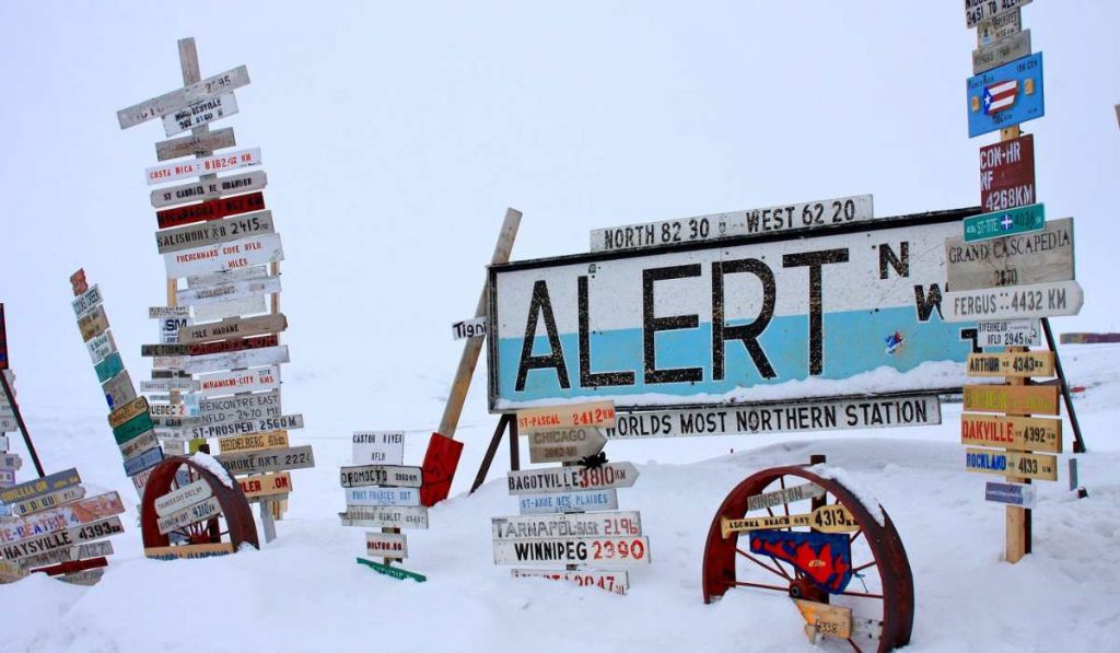 Alert, Canada -world's most northern station