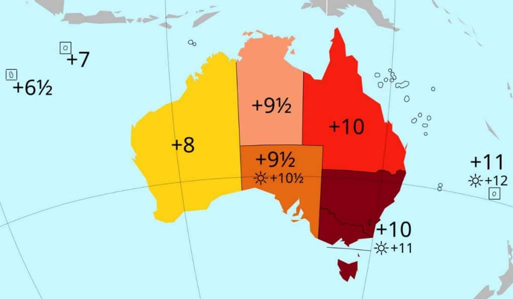 Time zones in Australia