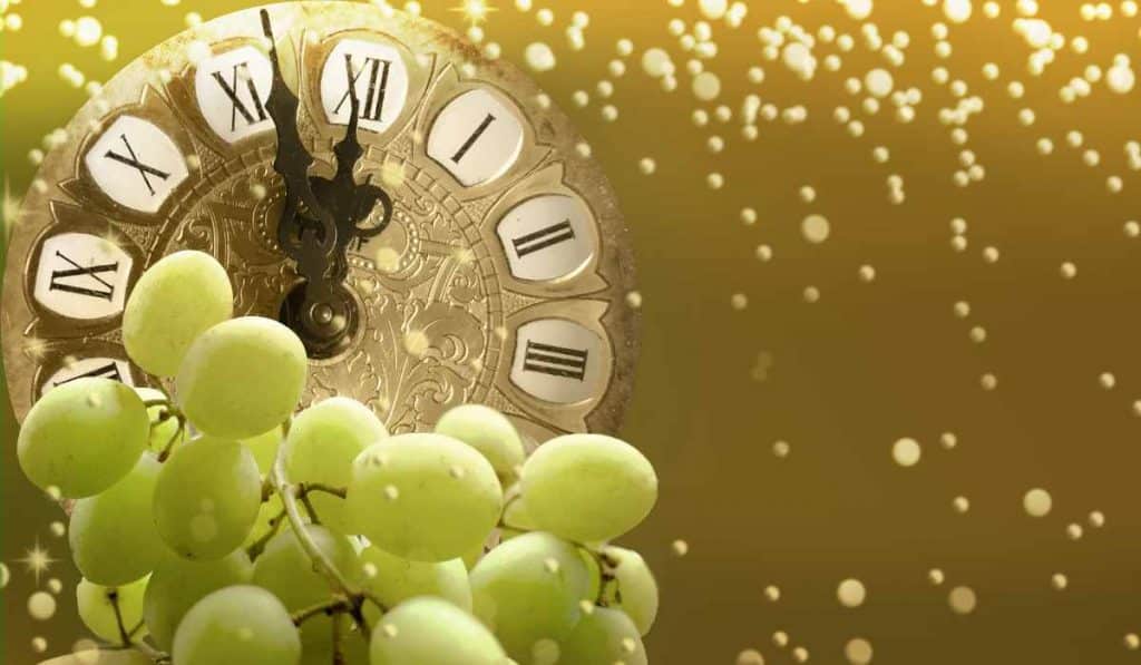 Eating 12 grapes in Spain for New Year