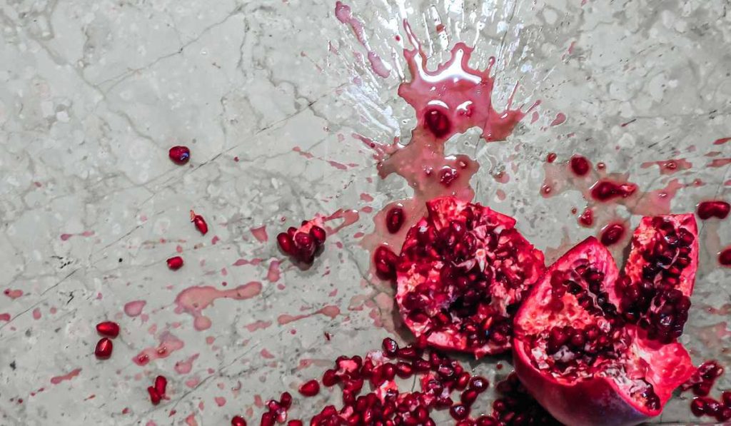 Smashing pomegranate in Turkey on New Year