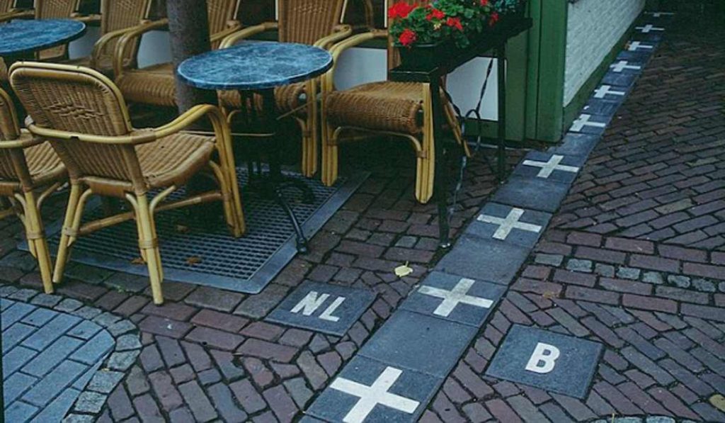 Netherlands And Belgium have an unusual border