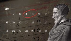 October 1582 is missing 10 calendar days