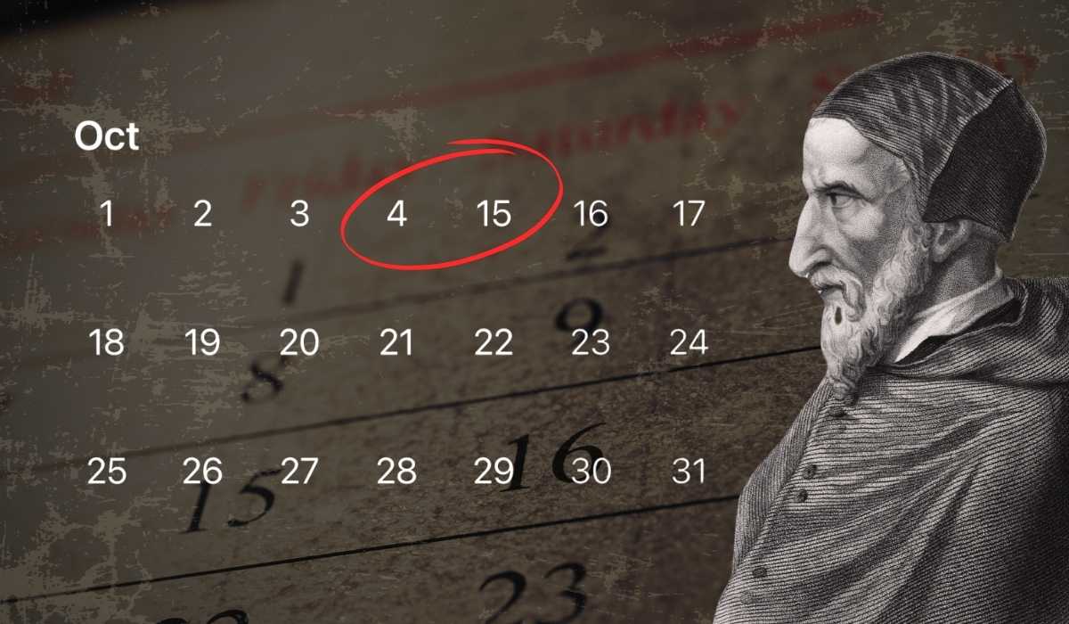 October 1582 is missing 10 calendar days