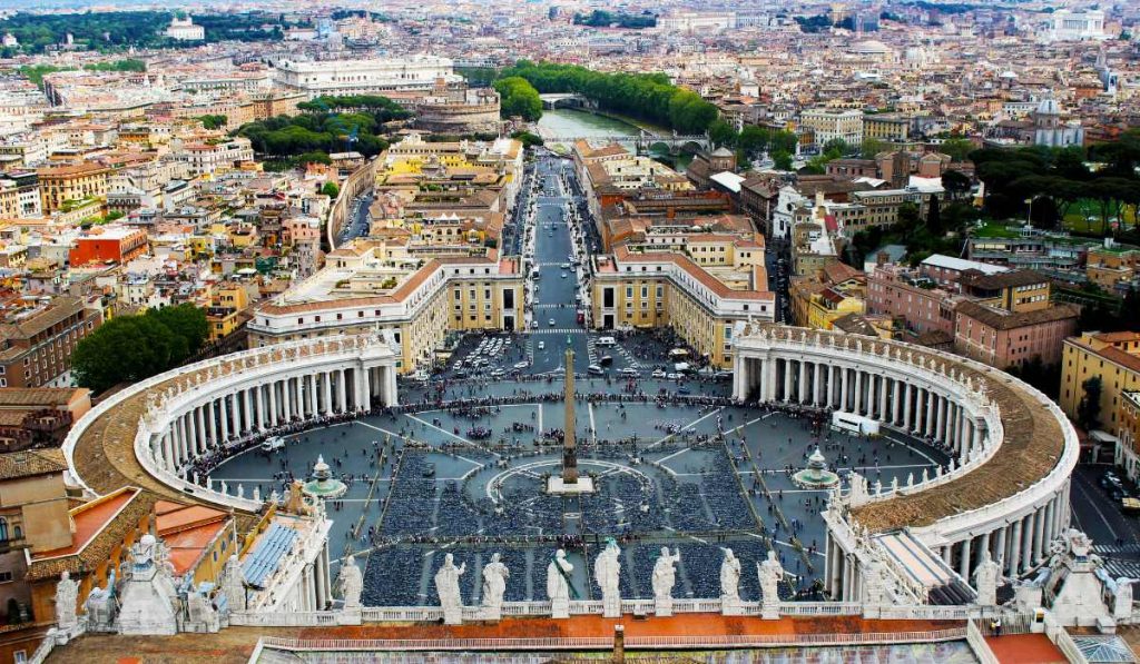 Vatican City And Italy Border