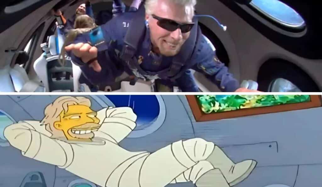 Simpsons predicted Richard Branson’s Space Flight
