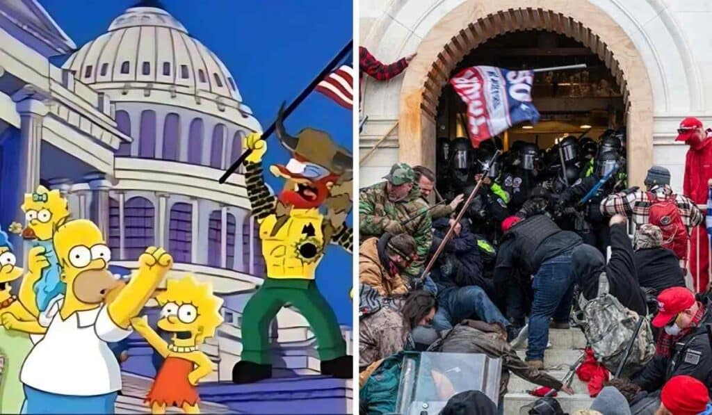 The Capitol Riot of 2021 was similar to that on Simpsons