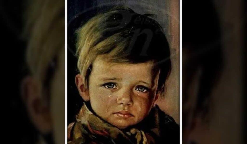 haunted painting of the crying boy