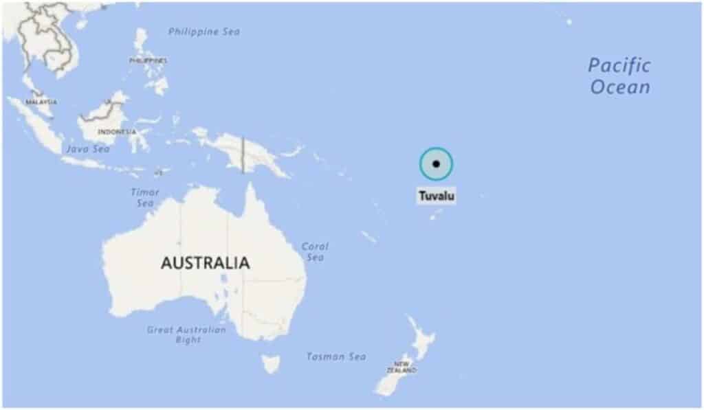The small nation of Tuvalu