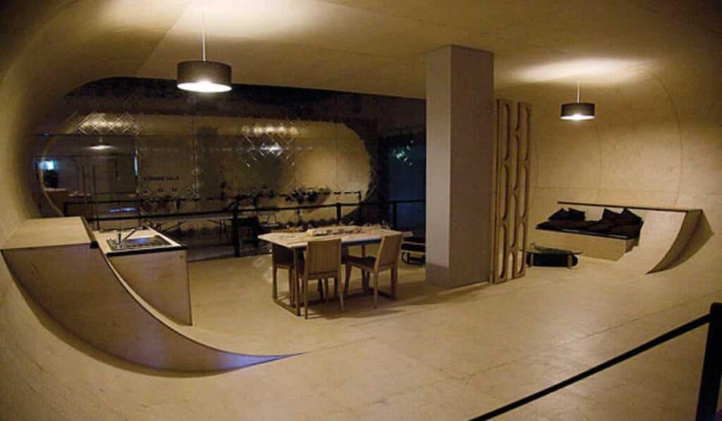 Bizarre Skateboard house