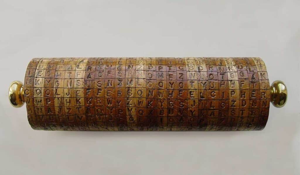 The Jefferson wheel cipher for secret code