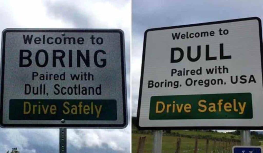 Boring & Dull - funny names of places
