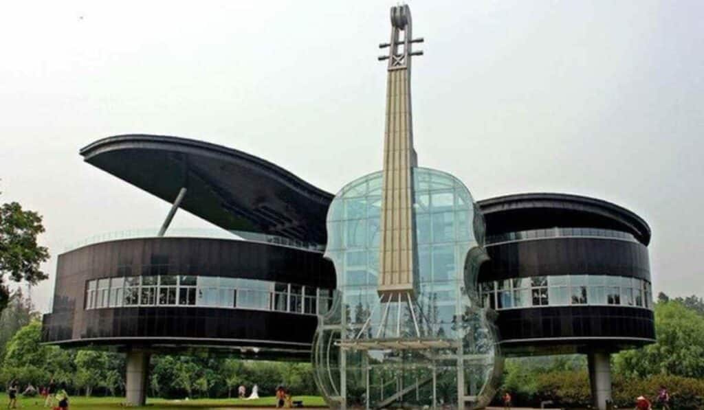 Piano And Violin Building is an unusual structure