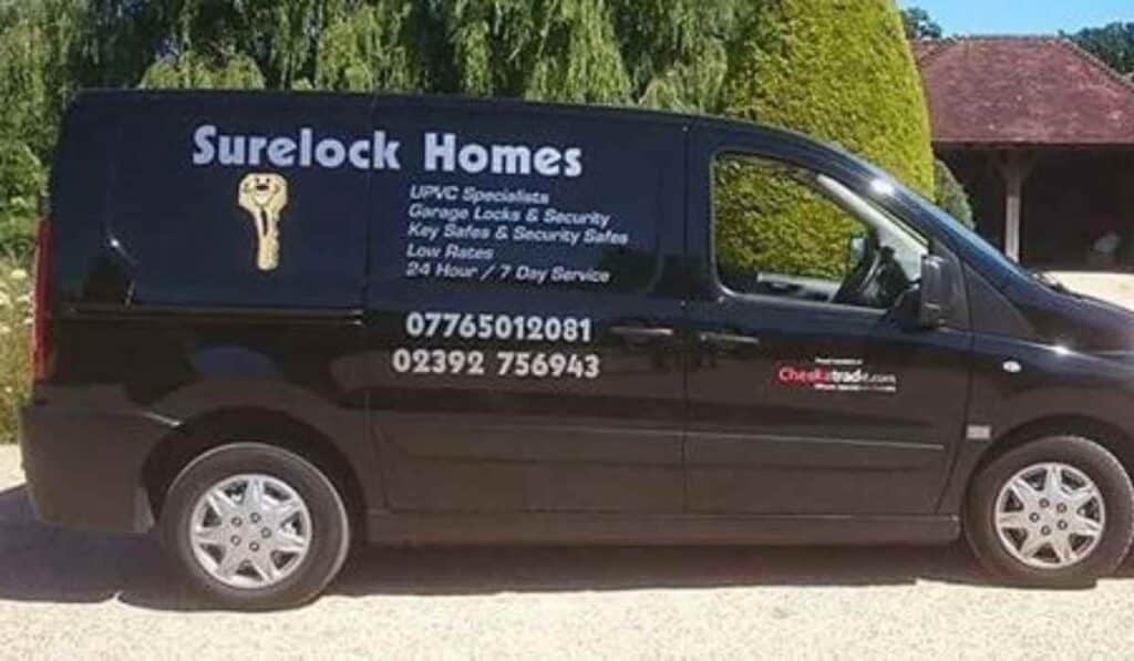 Surelock Homes - funny lock fixing company name
