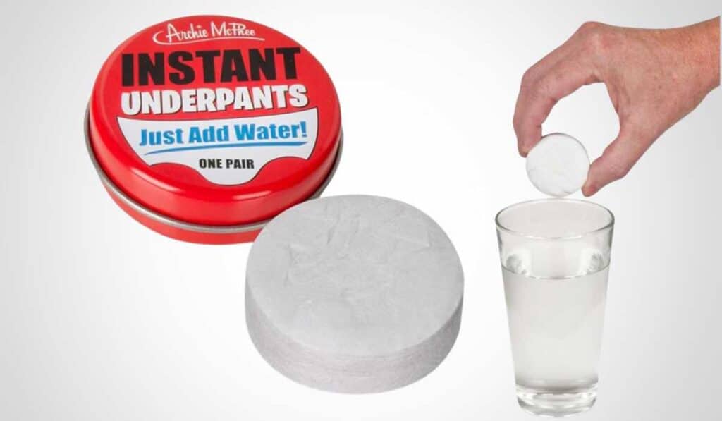 weird yet useful products - instant underpants