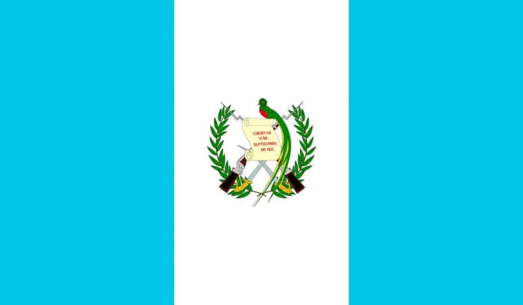 flags with birds on them - Guatemala