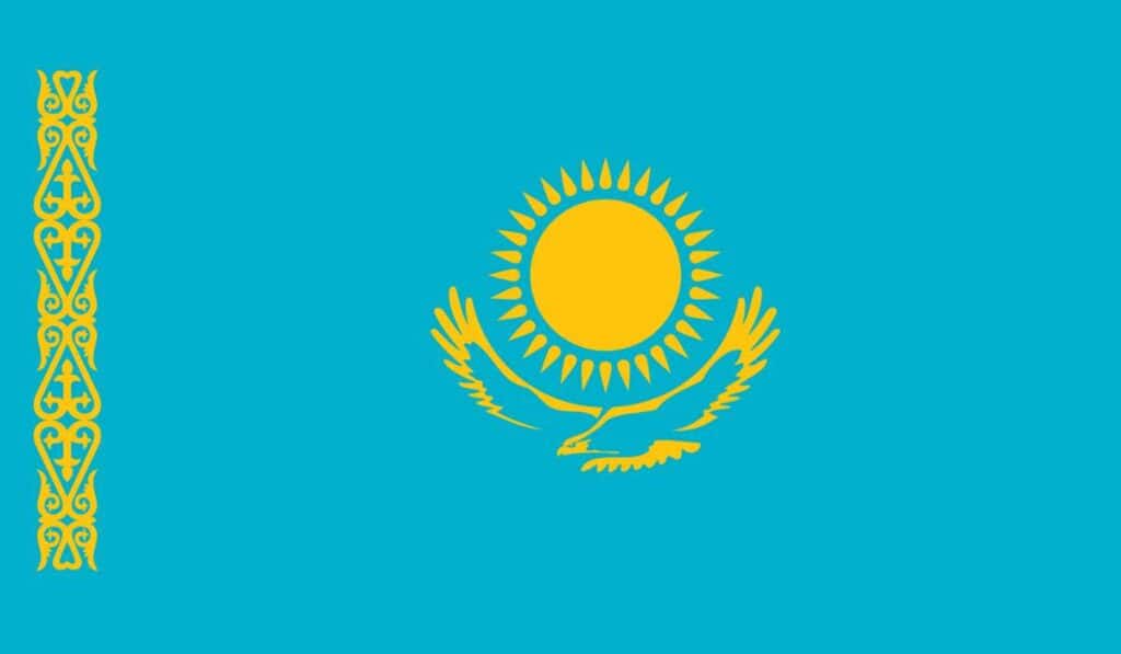 Kazakhstan - flag with bird