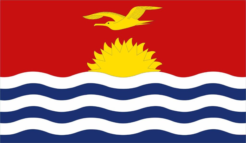 Kiribati flag features a bird 