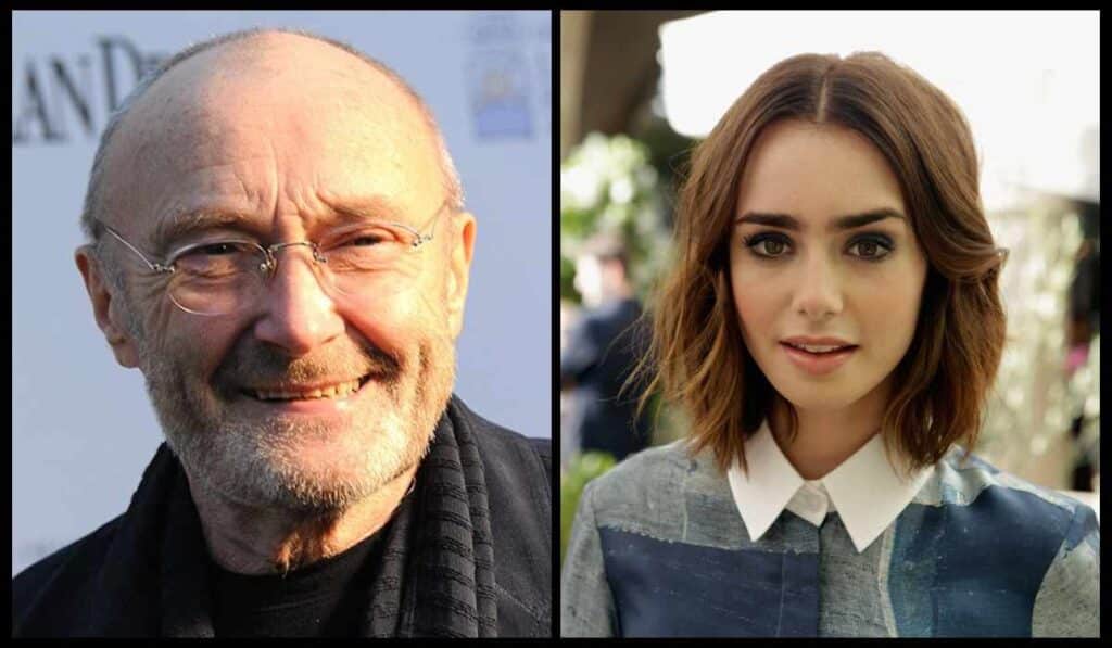 Phil Collins And Lily Collins are related actors