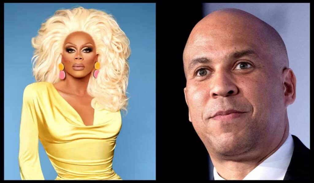 famous celebrity relatives - RuPaul And Cory Booker
