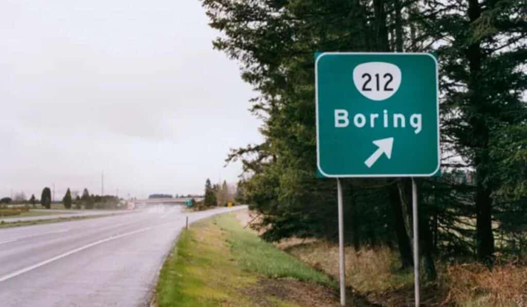 Funny town named Boring in USA