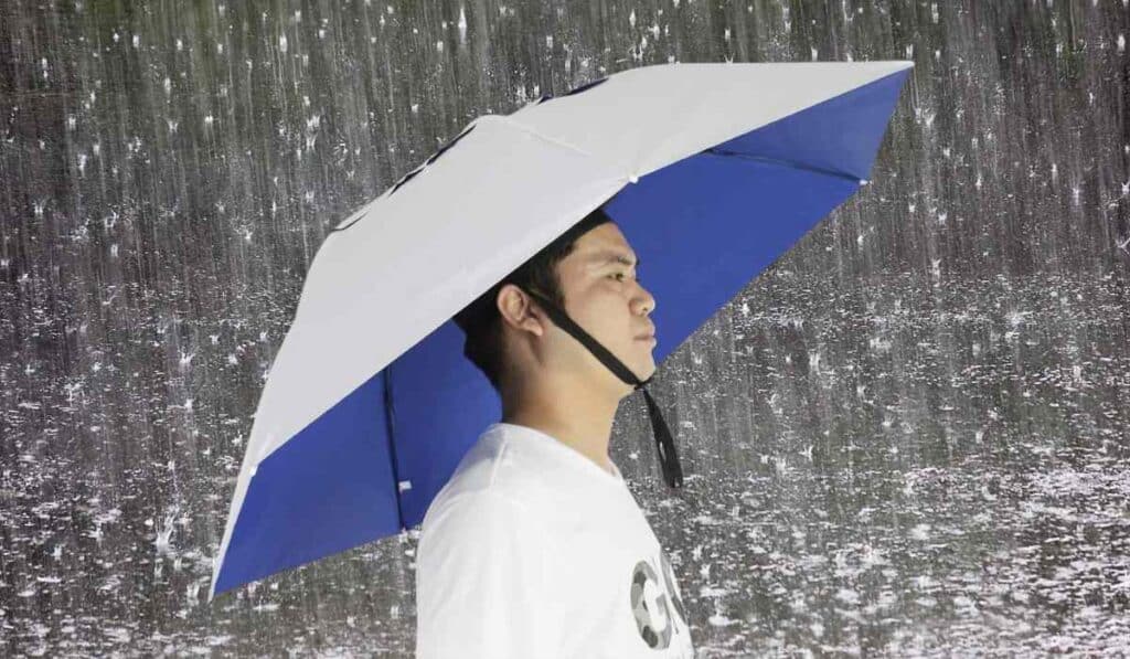 funny umbrella hat on Amazon 