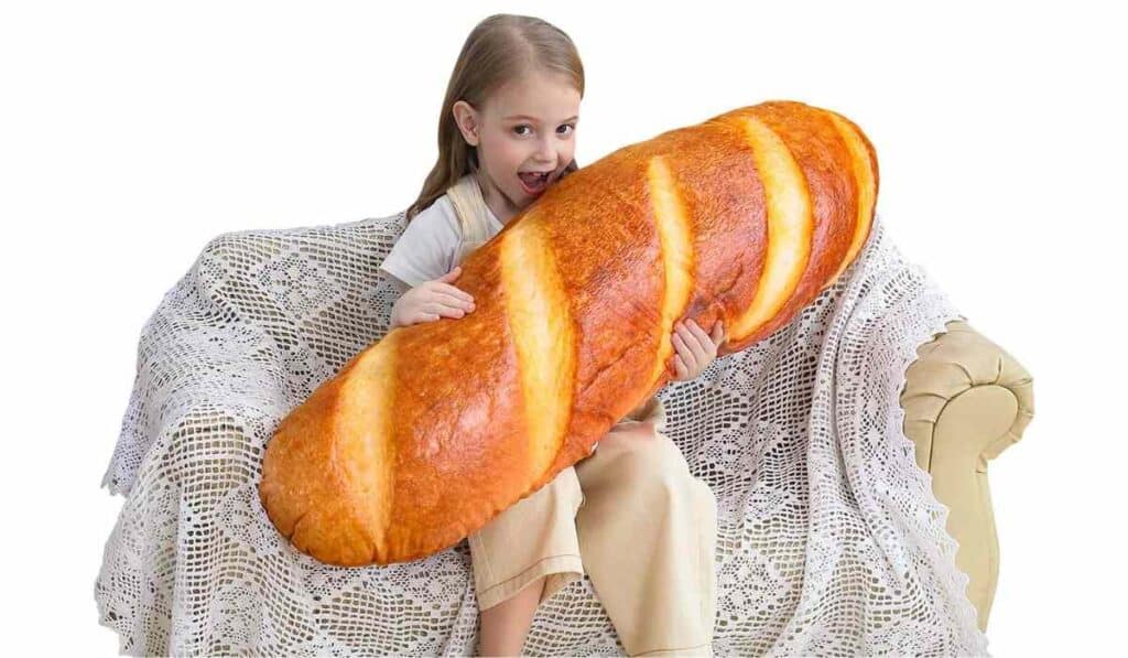 odd items for sale - bread shaped pillow on Amazon 