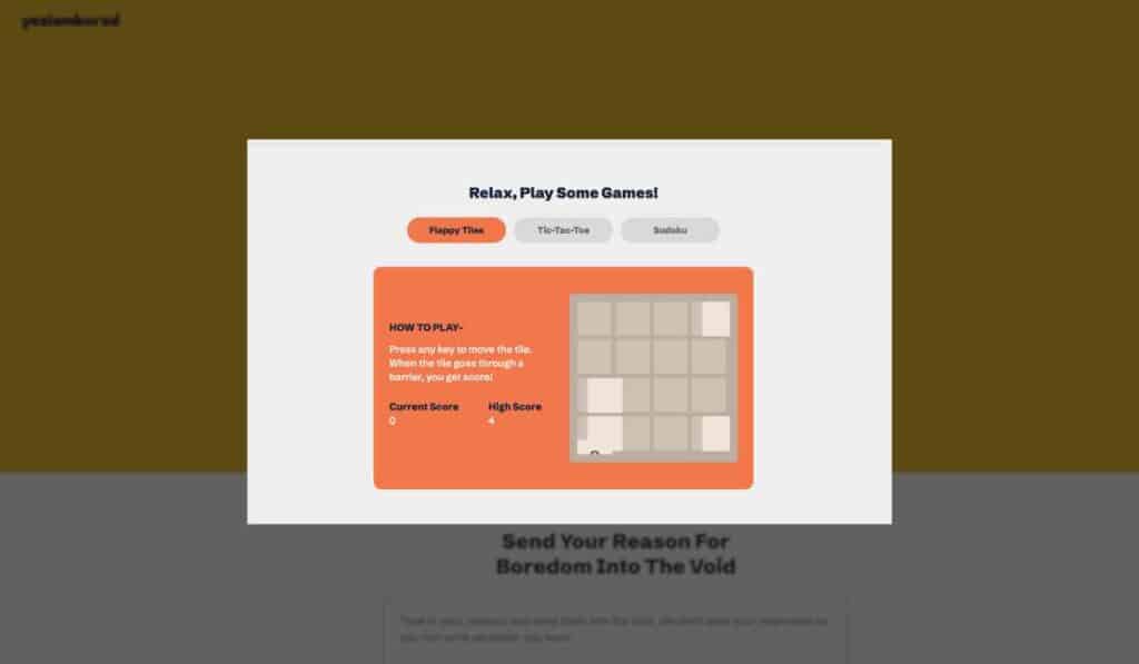 YesIAmBored.com - free game to play online