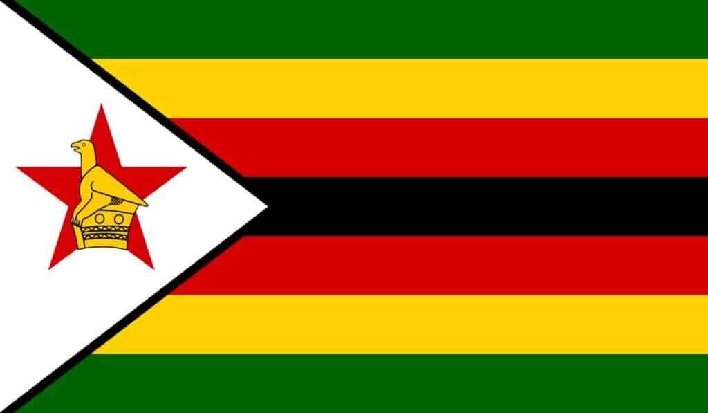 flags with birds on them - Zimbabwe