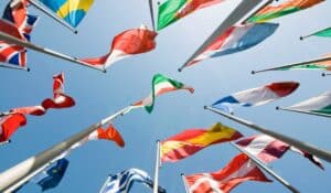 country flags with animals